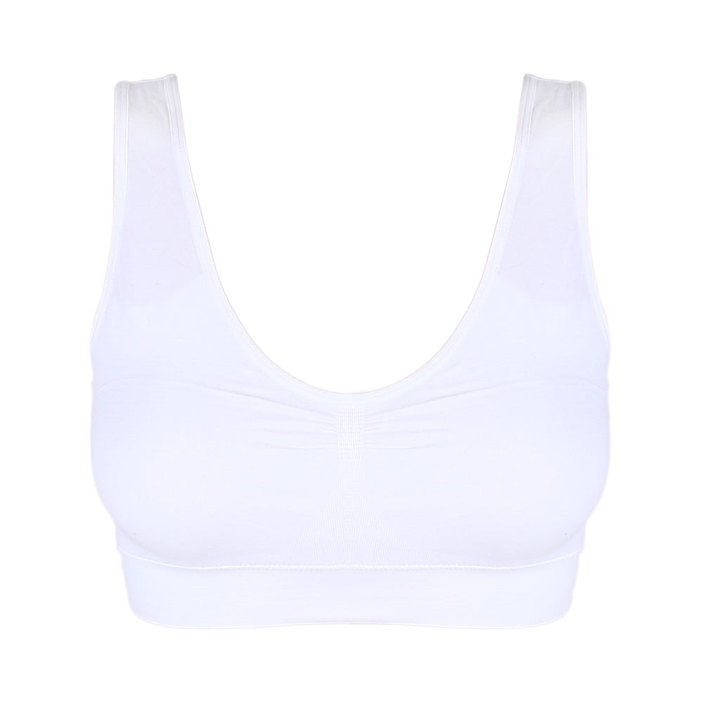 Jockey Sport Bra - White, Women Sports Bra, Chase Value, Chase Value