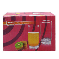 Oscar Glass 280mL Pack of 6 - White, Glassware & Drinkware, Chase Value, Chase Value