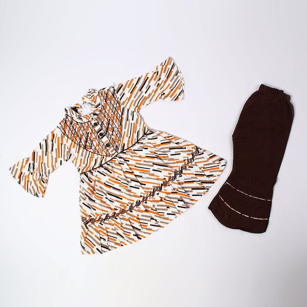 Girls Embroidered Shalwar Suit - White, Girls Shalwar Kameez, Chase Value, Chase Value