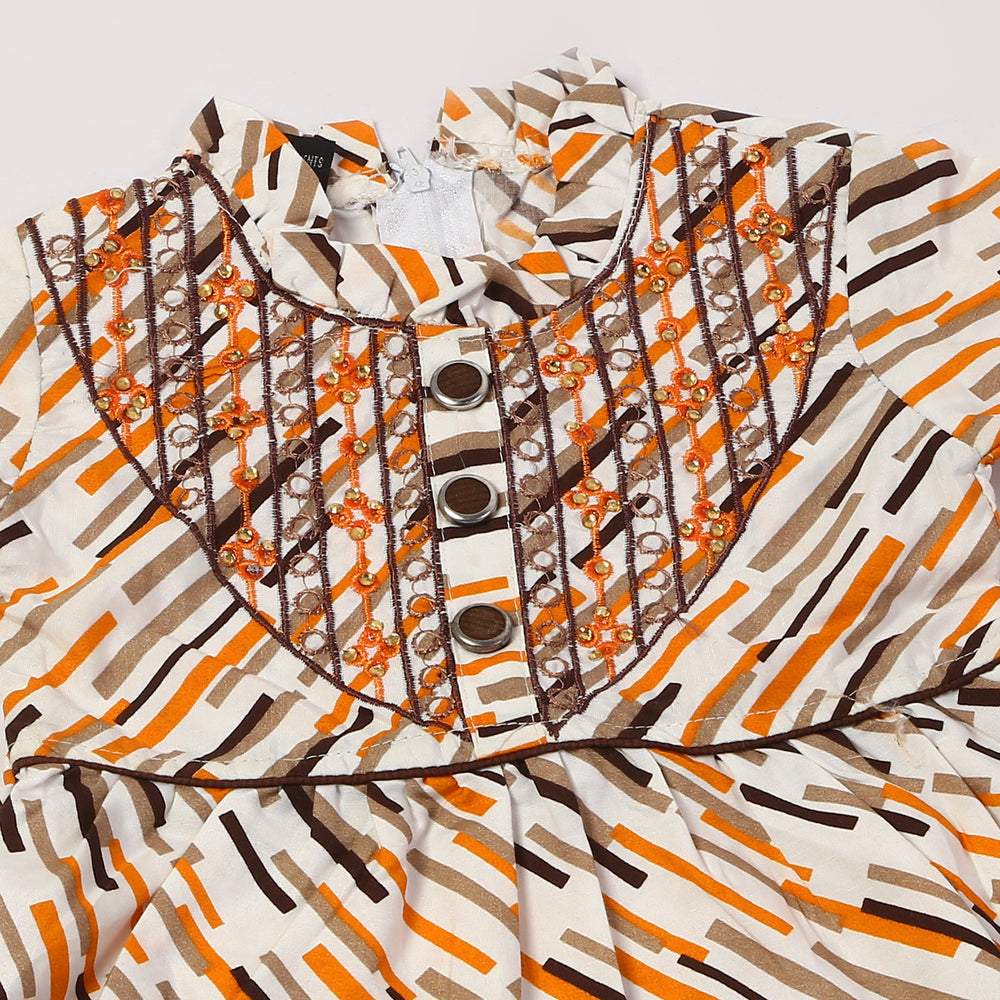 Girls Embroidered Shalwar Suit - White, Girls Shalwar Kameez, Chase Value, Chase Value