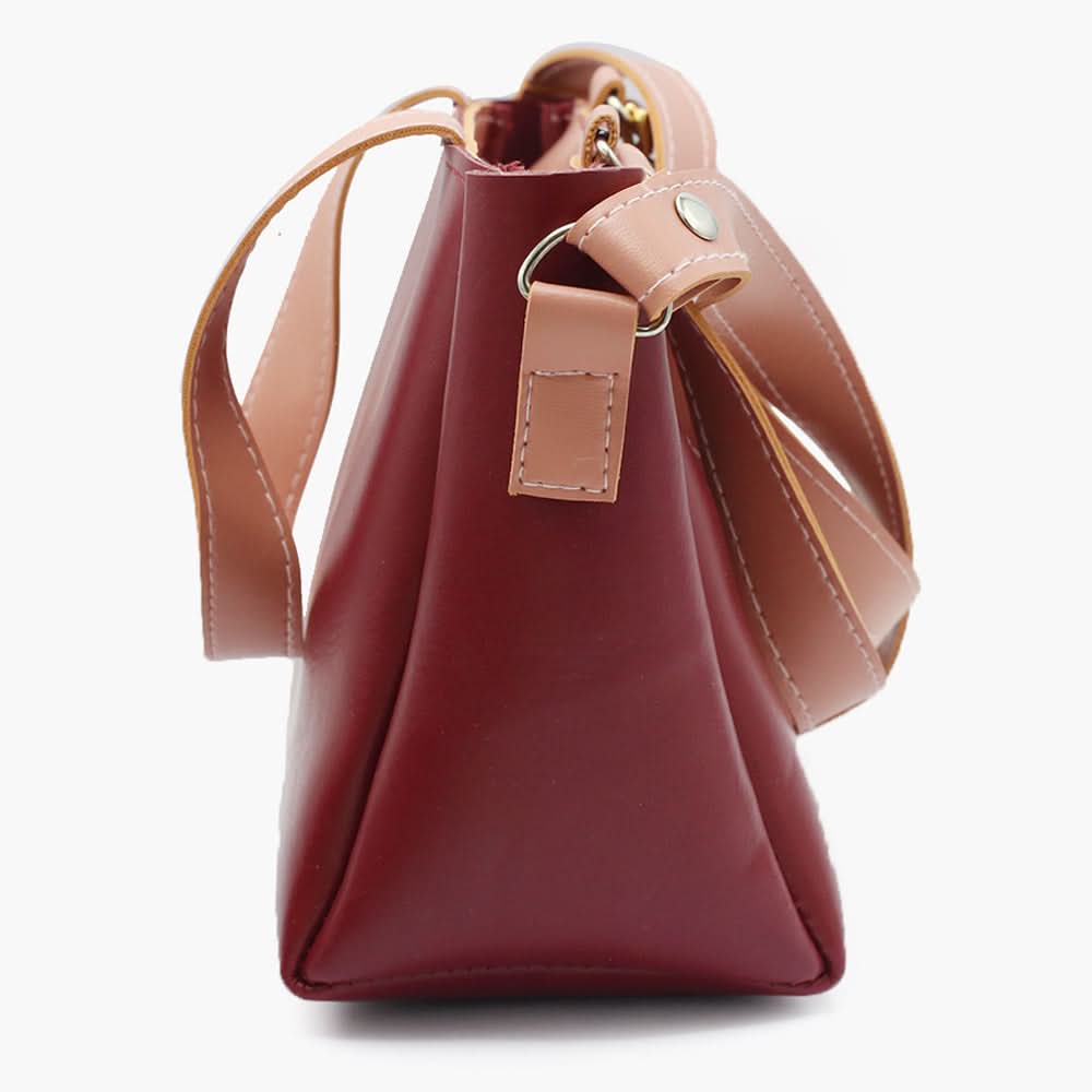 Women's Shoulder Bag - Maroon, Women Bags, Chase Value, Chase Value