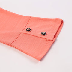 Girls Tight Half Sleeves Suit - Peach