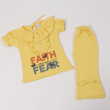 Girls Tight Half Sleeves Suit - Yellow, Girls Suits, Chase Value, Chase Value