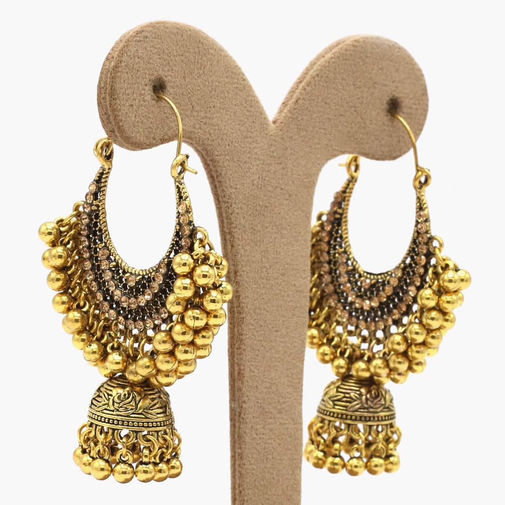 Women's Jhumki - Golden, Women Earrings & Tops, Chase Value, Chase Value