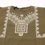 Girls Embroidered Shalwar Suit - Olive Green, Girls Shalwar Kameez, Chase Value, Chase Value