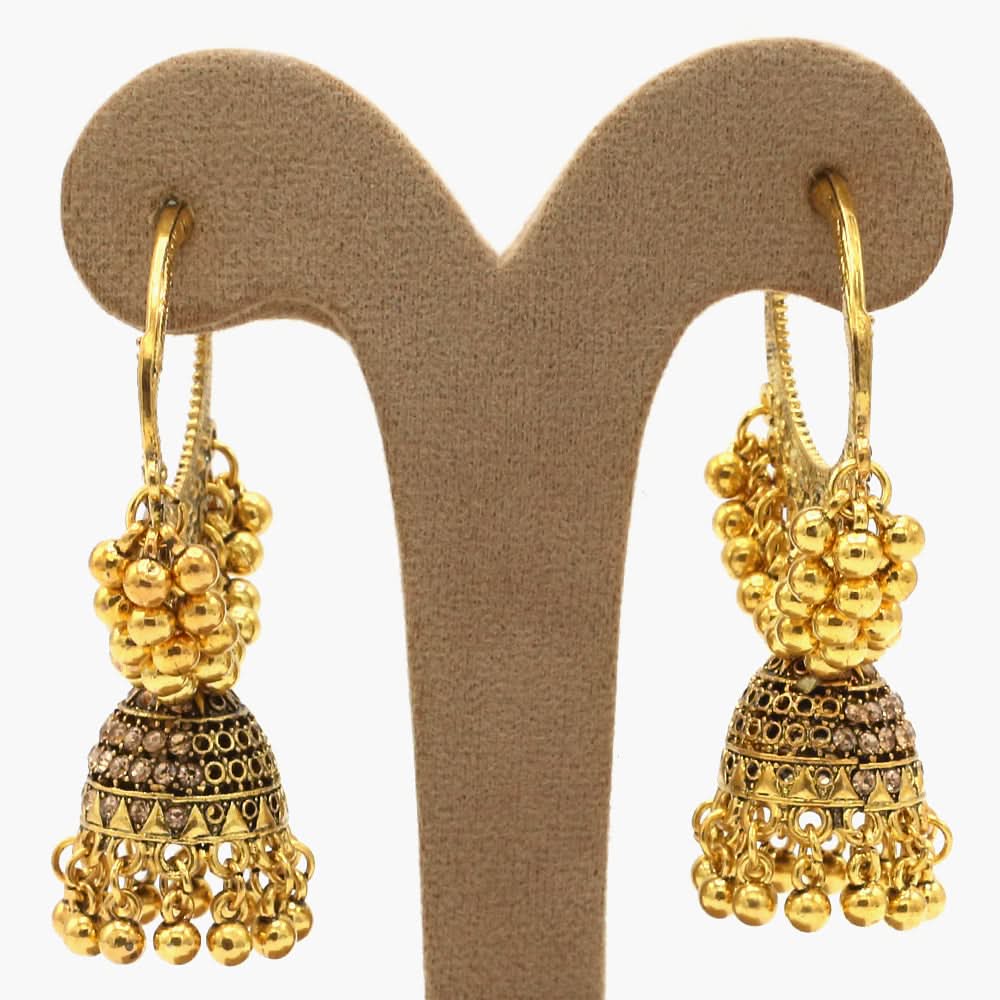 Women's Jhumki - Golden, Women Earrings & Tops, Chase Value, Chase Value