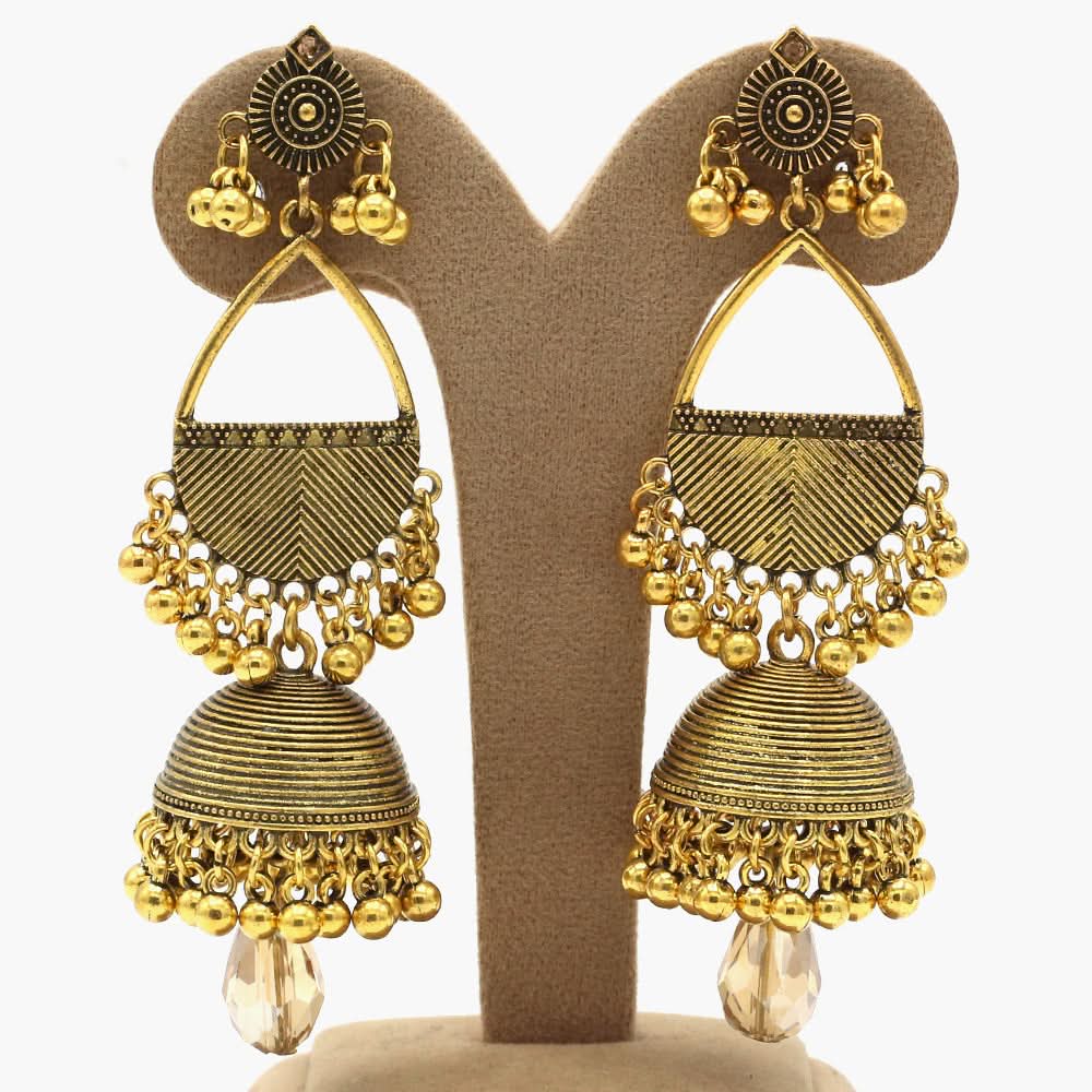 Women's Jhumki - Golden, Women Earrings & Tops, Chase Value, Chase Value