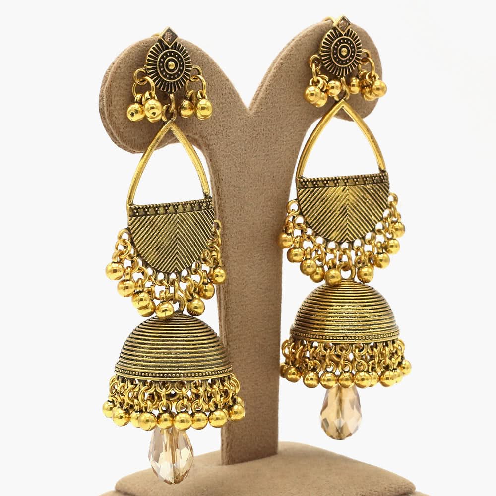 Women's Jhumki - Golden, Women Earrings & Tops, Chase Value, Chase Value