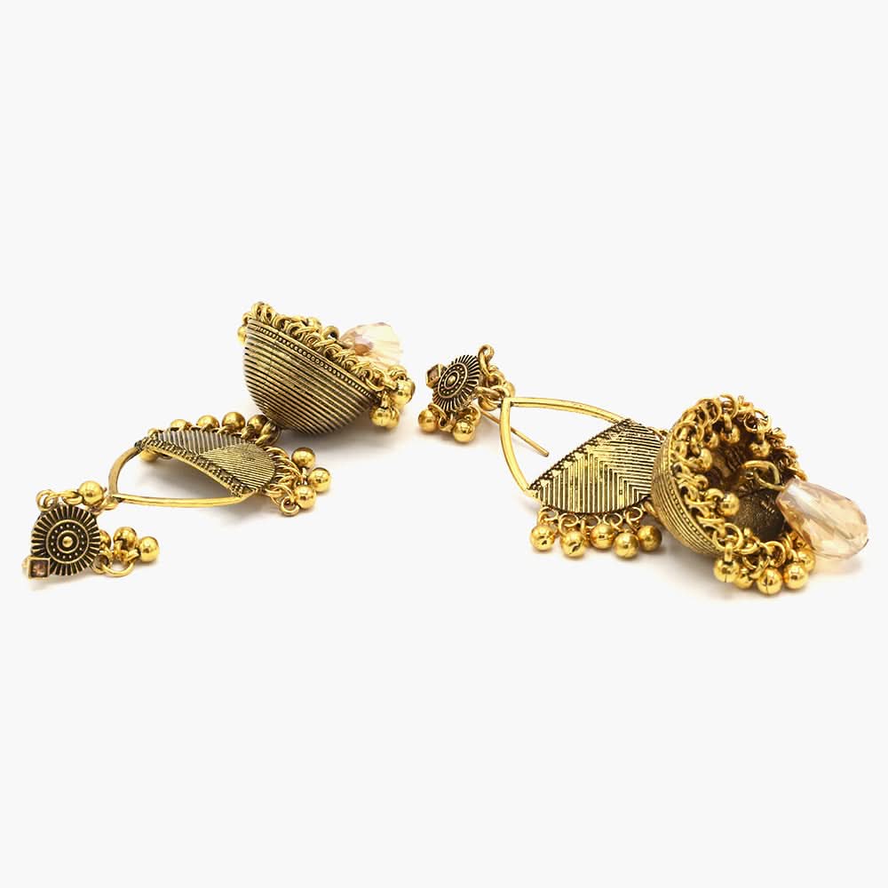 Women's Jhumki - Golden, Women Earrings & Tops, Chase Value, Chase Value