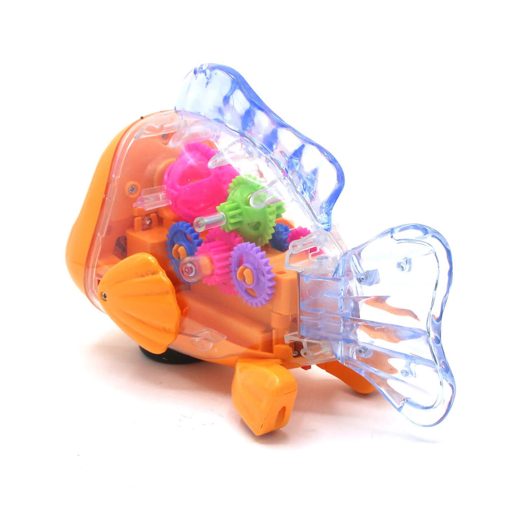 Clown Fish Battery Operated Toy With Lights and Music - Yellow, Musical Toys, Chase Value, Chase Value