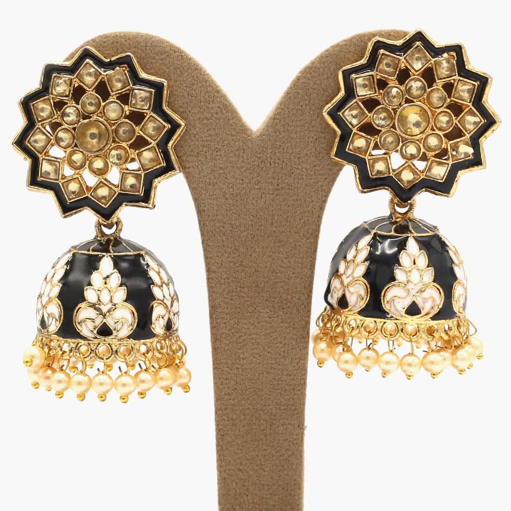 Women's Jhumki - Black, Women Earrings & Tops, Chase Value, Chase Value