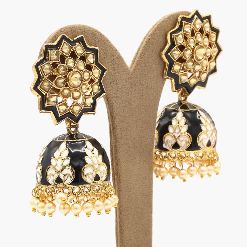 Women's Jhumki - Black, Women Earrings & Tops, Chase Value, Chase Value