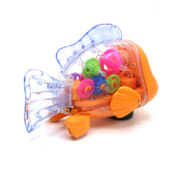 Clown Fish Battery Operated Toy With Lights and Music - Yellow