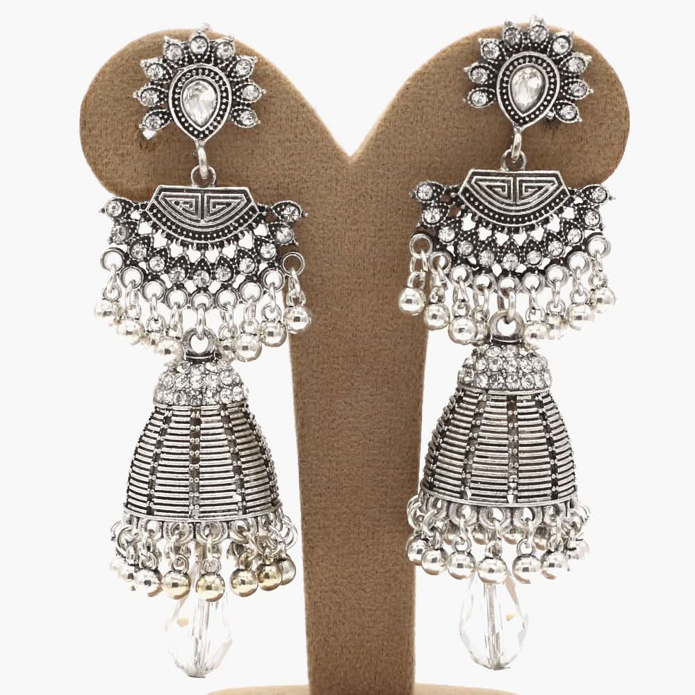Women's Jhumki - Silver, Women Earrings & Tops, Chase Value, Chase Value