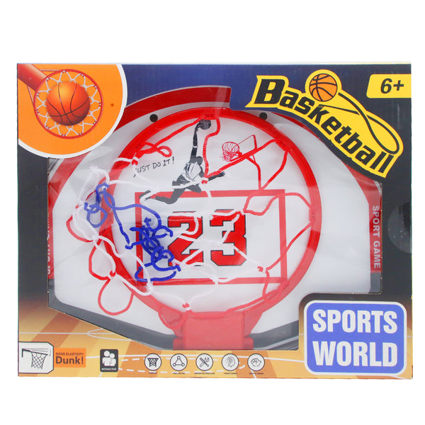 Toddler Basketball Hoop Set - Adjustable Indoor & Outdoor - Red
