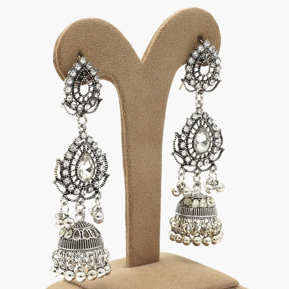 Women's Jhumki - Silver, Women Earrings & Tops, Chase Value, Chase Value
