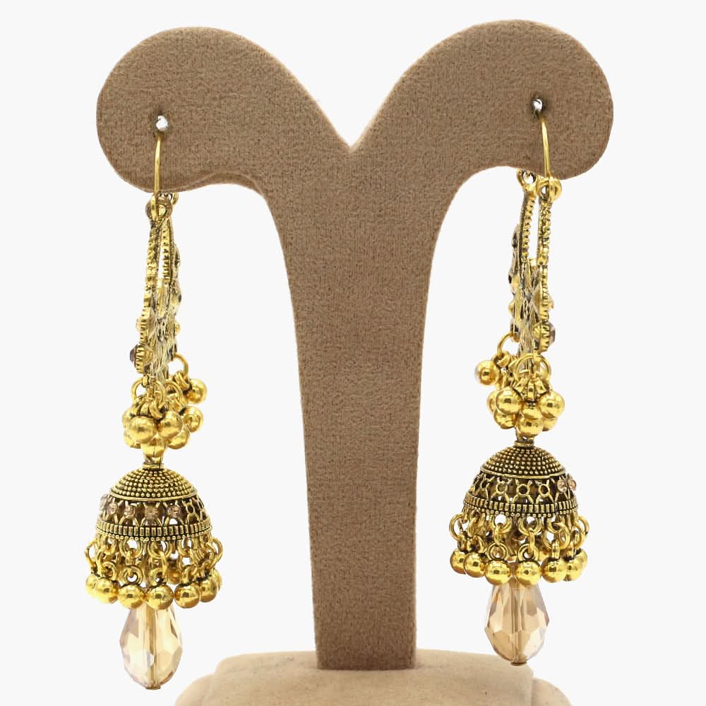 Women's Jhumki - Golden, Women Earrings & Tops, Chase Value, Chase Value