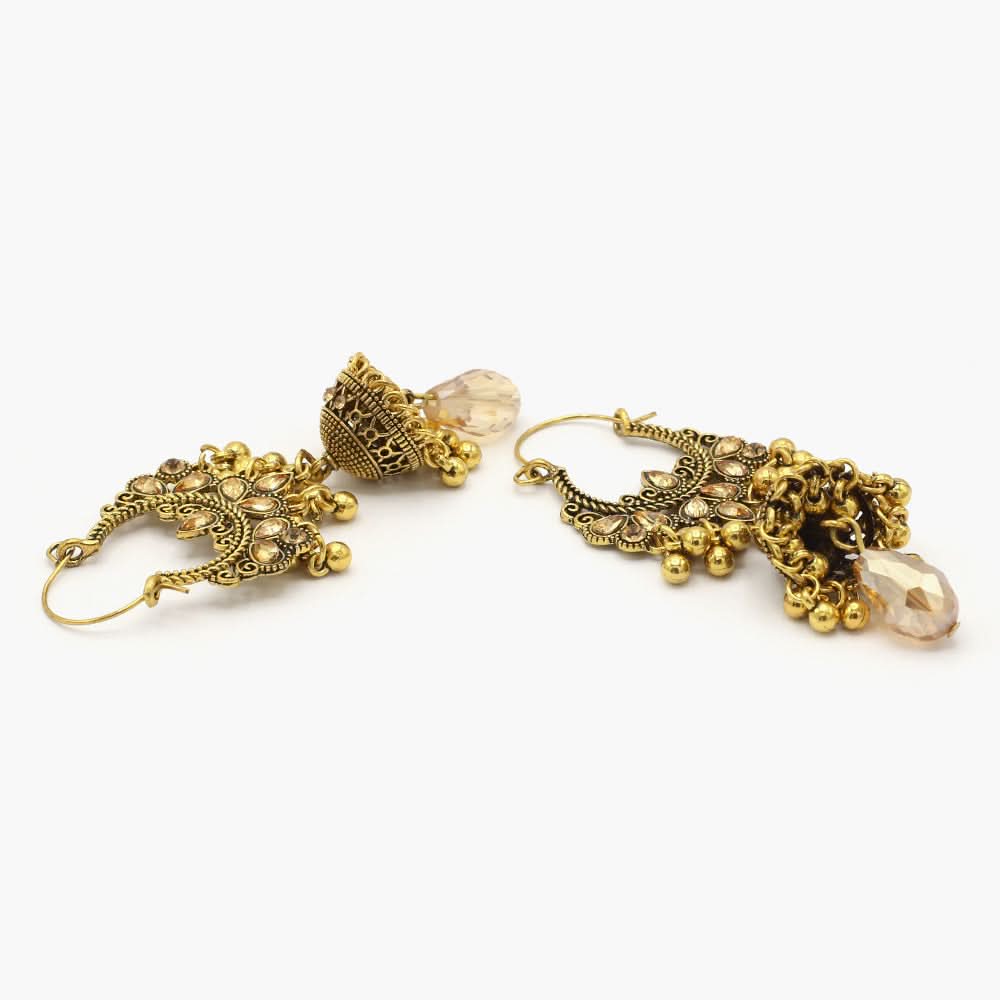 Women's Jhumki - Golden, Women Earrings & Tops, Chase Value, Chase Value