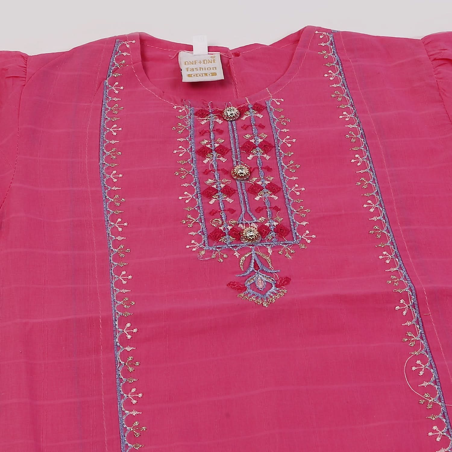 Girls Embroidered Shalwar Suit - Pink, Girls Shalwar Kameez, Chase Value, Chase Value