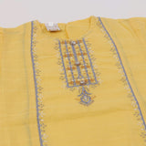 Girls Embroidered Shalwar Suit - Yellow, Girls Shalwar Kameez, Chase Value, Chase Value