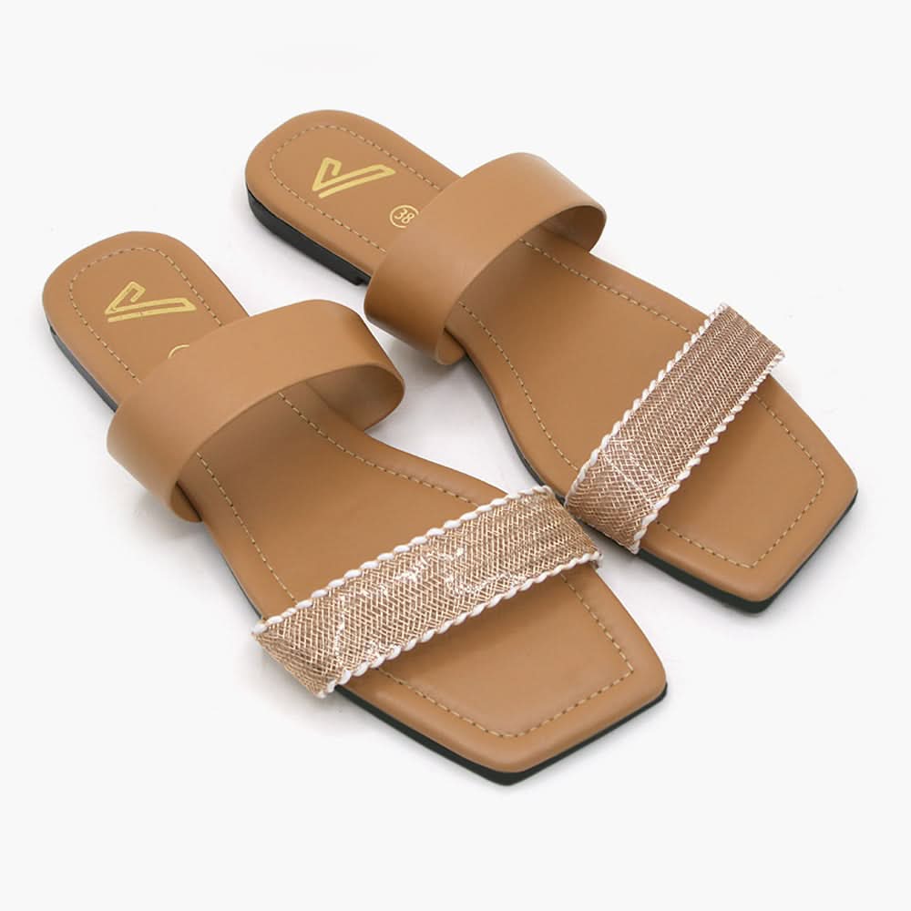 Women's Slipper - Beige, Women Slippers, Chase Value, Chase Value