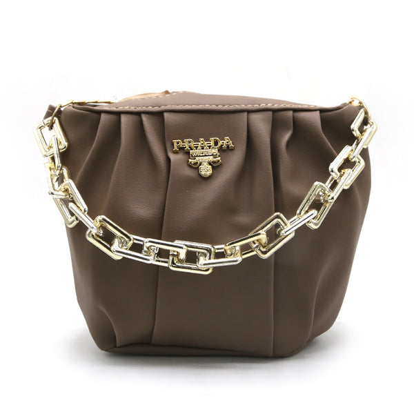 Women's Shoulder Bag - Light Brown