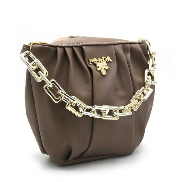 Women's Shoulder Bag - Light Brown