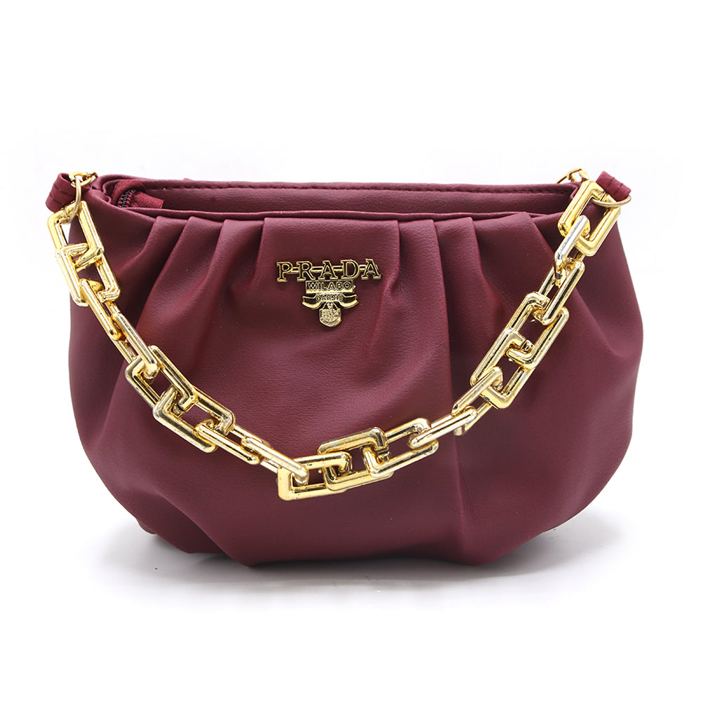 Women's Shoulder Bag - Maroon, Women Bags, Chase Value, Chase Value
