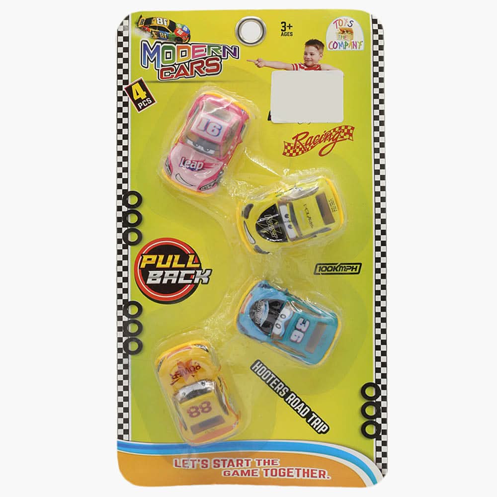 Moderen Cars Set Of 4 - Multi Color, Non-Remote Control, Chase Value, Chase Value