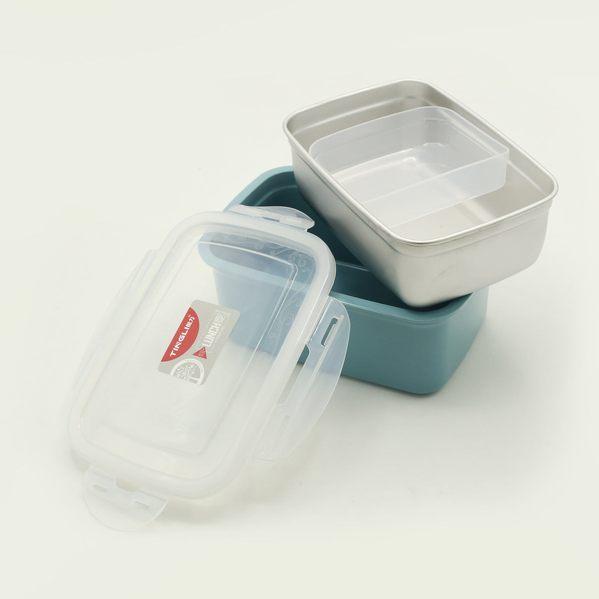 Stainless Steel Lunch Box - Steel Blue, Tiffin Boxes & Bottles, Chase Value, Chase Value