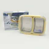Stainless Steel Lunch Box, 2 Compartments - Sea Green, Tiffin Boxes & Bottles, Chase Value, Chase Value