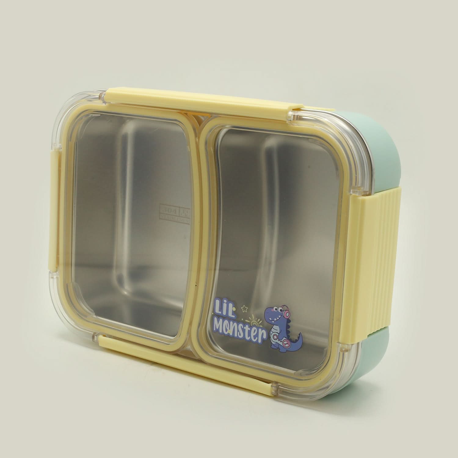 Stainless Steel Lunch Box, 2 Compartments - Sea Green, Tiffin Boxes & Bottles, Chase Value, Chase Value