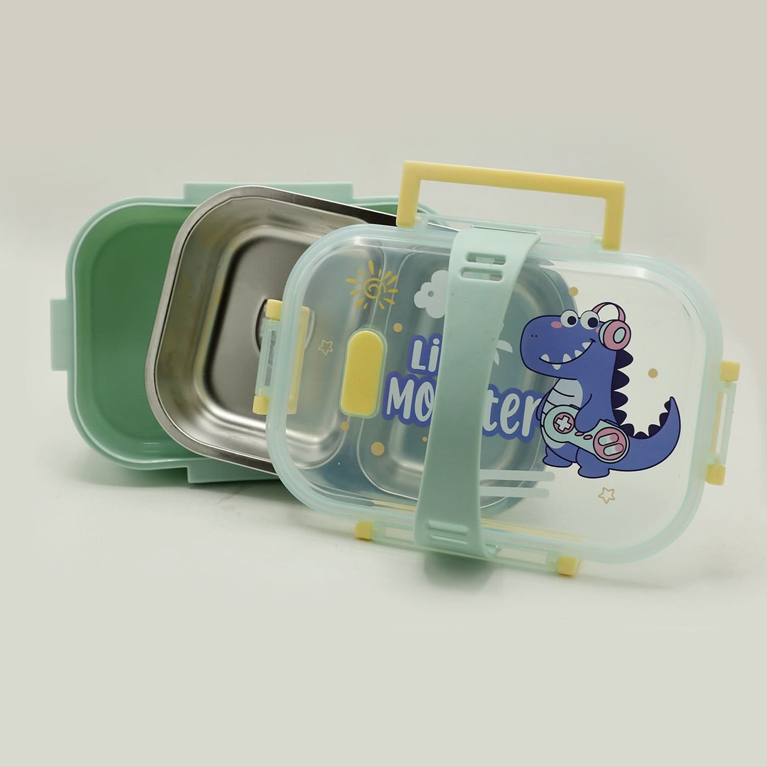 Stainless Steel Lunch Box - Cyan, Tiffin Boxes & Bottles, Chase Value, Chase Value