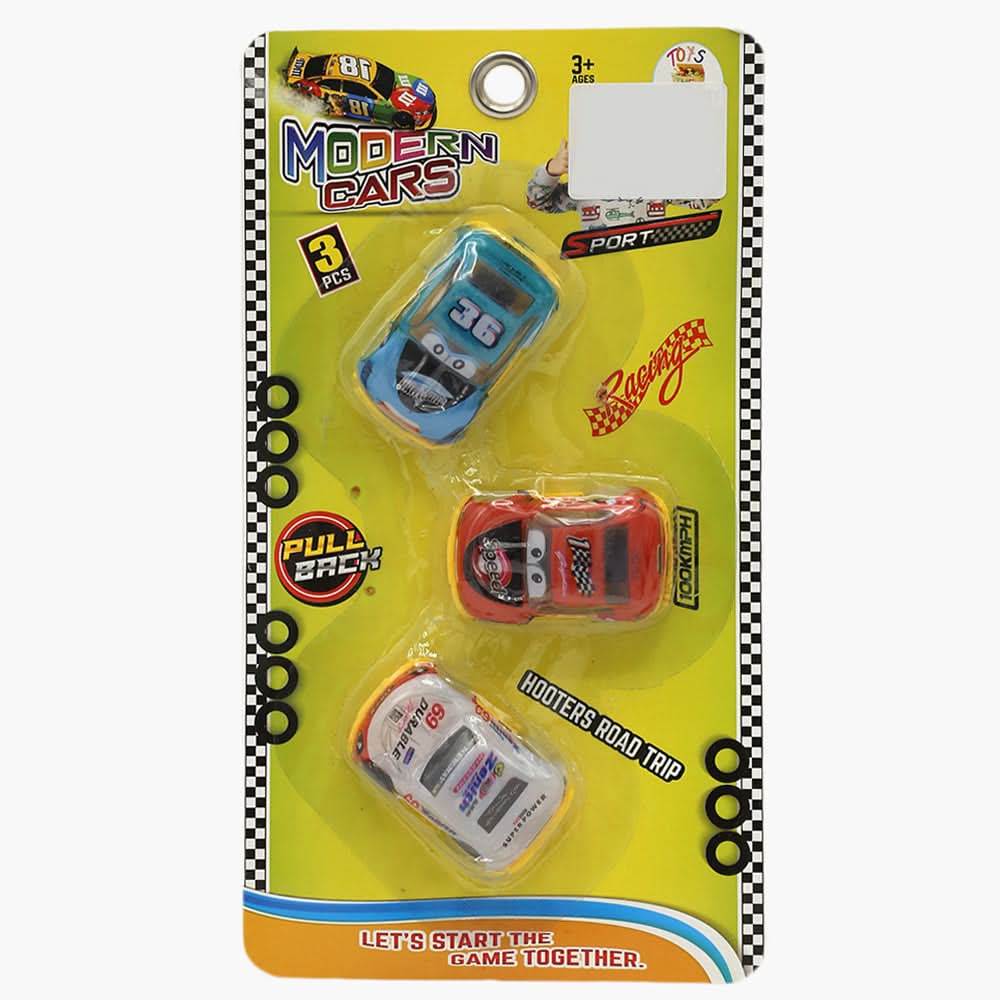 Moderen Cars Set Of 3- Multi Color, Non-Remote Control, Chase Value, Chase Value