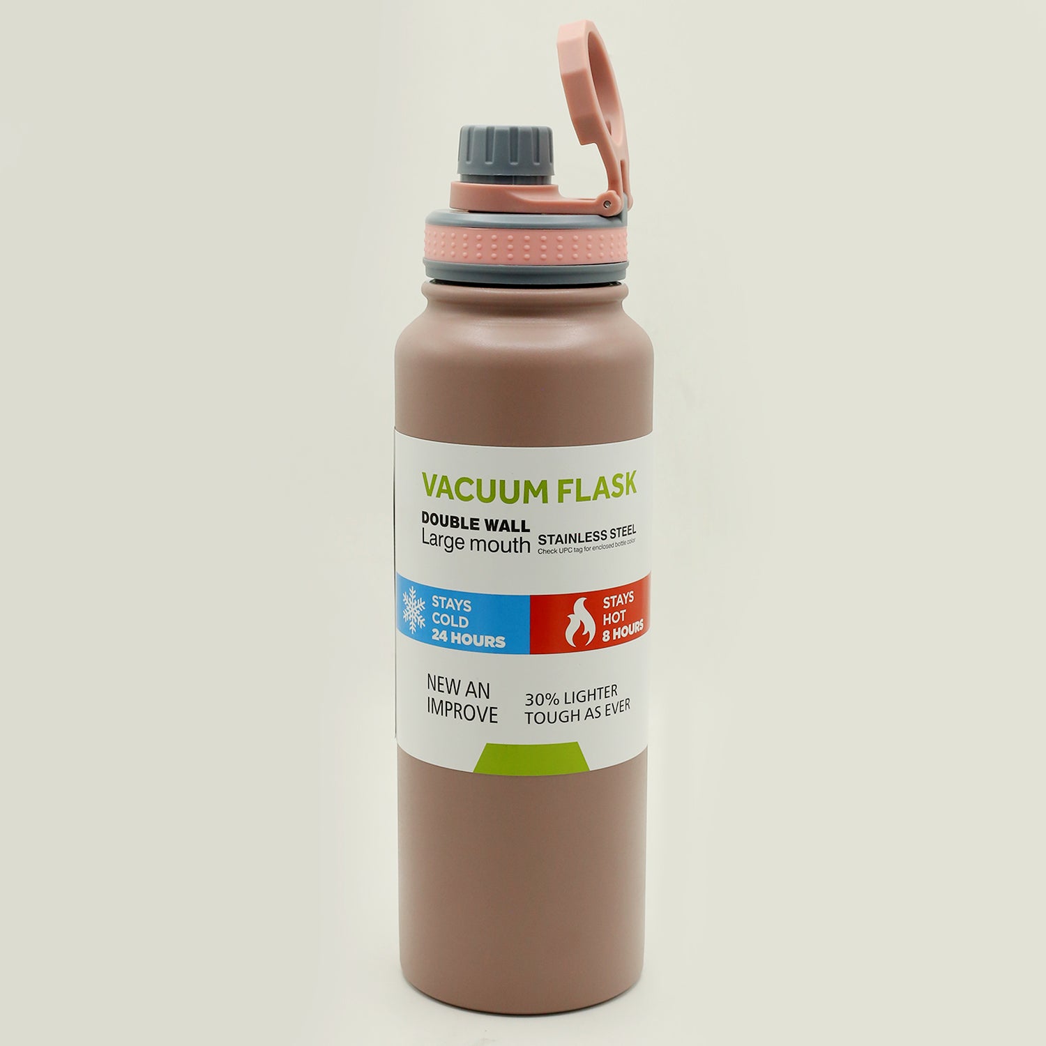 Stainless Steel Vacuum Flask - 1000Ml - Tea Pink, Thermos & Mug, Chase Value, Chase Value