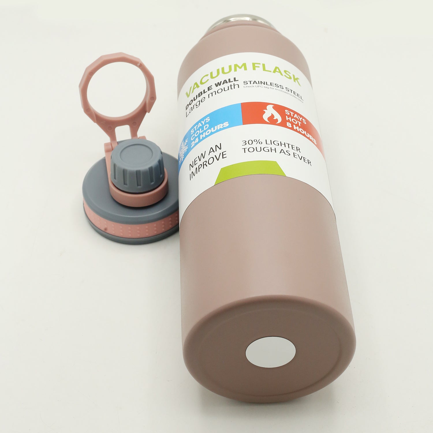 Stainless Steel Vacuum Flask - 1000Ml - Tea Pink, Thermos & Mug, Chase Value, Chase Value