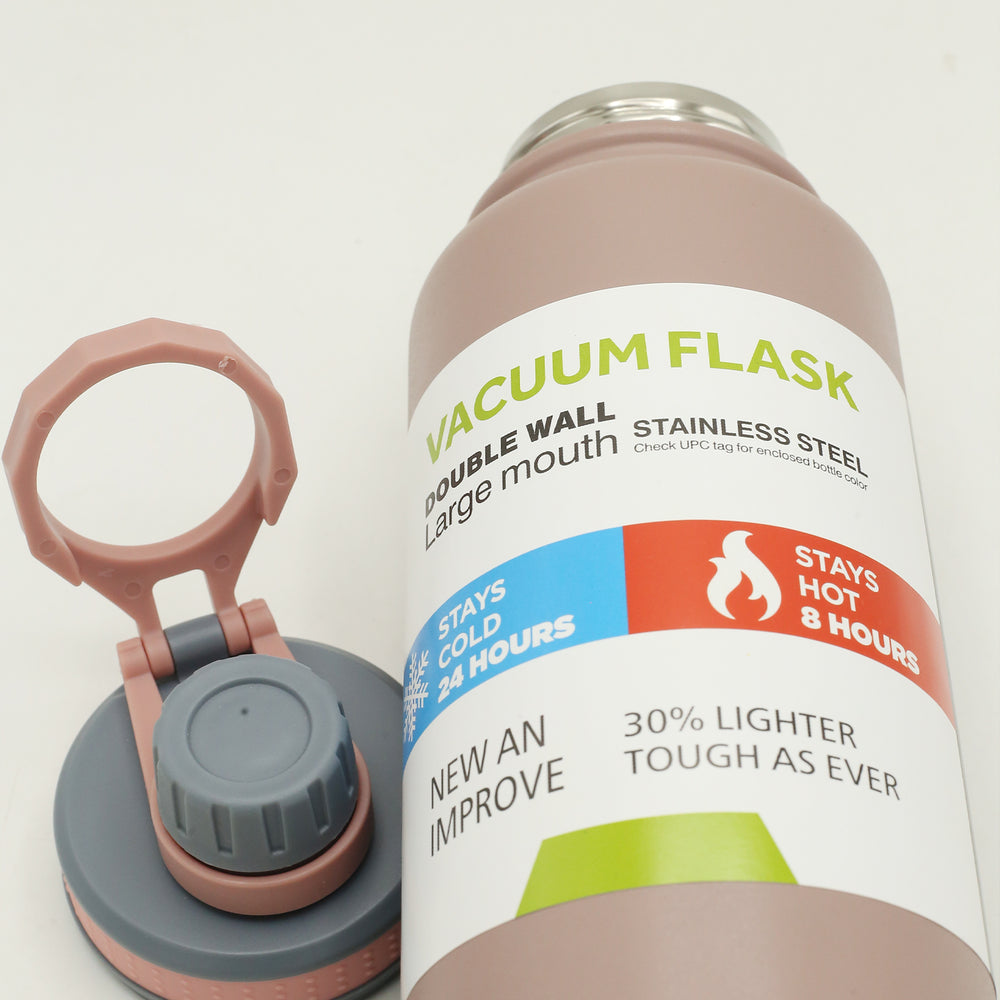 Stainless Steel Vacuum Flask - 1000Ml - Tea Pink, Thermos & Mug, Chase Value, Chase Value