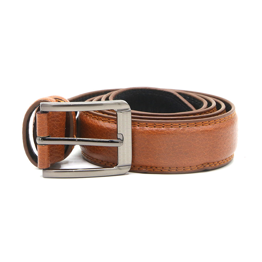 Men's Belt With Pinlock - Mustard