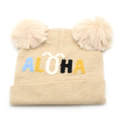 Kids Woolen Cap - Fawn