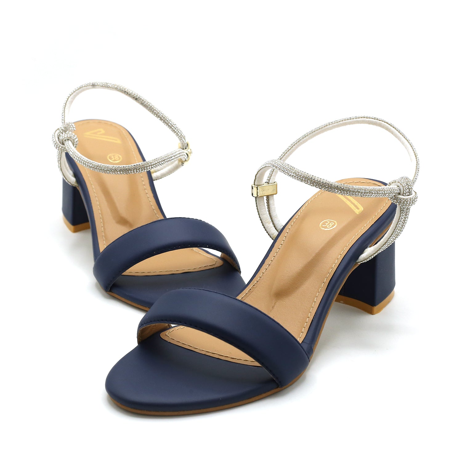 Women's Heel Sandal - Navy Blue, Women Heels, Chase Value, Chase Value