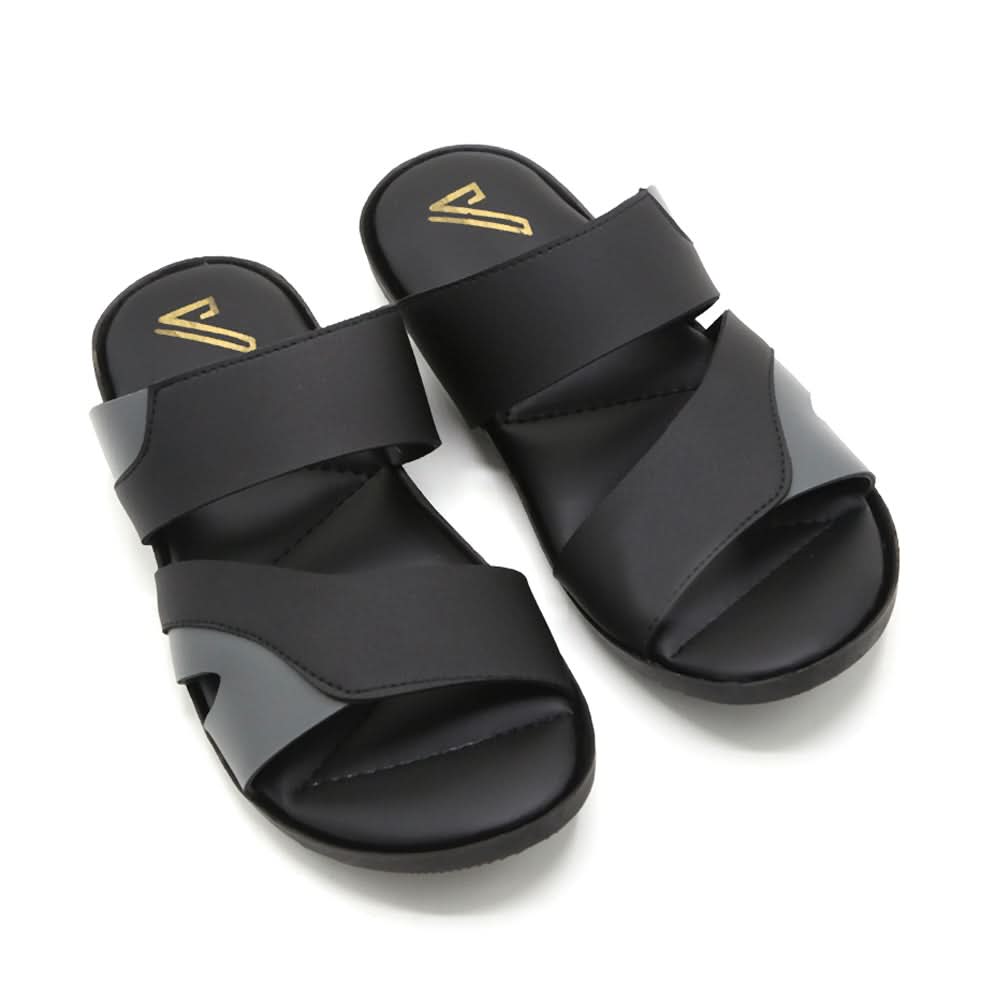 Men's Slipper - Black, Men's Slippers, Chase Value, Chase Value