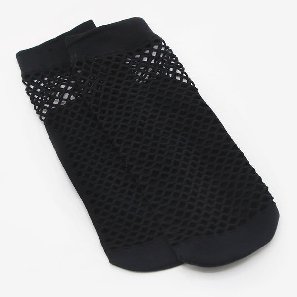 Women's Ankle Net Sock - Black