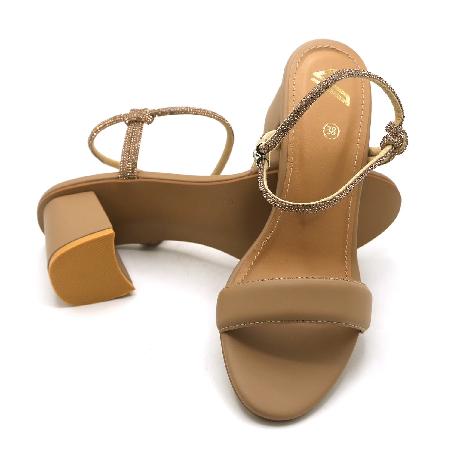 Women's Heel Sandal - Beige, Women Heels, Chase Value, Chase Value