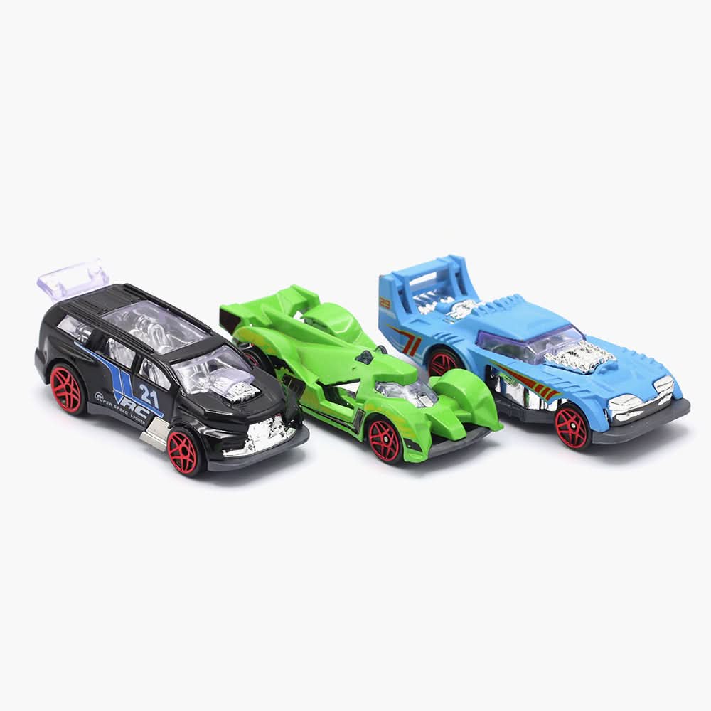 Kids 3Pcs Car Set - Multi Color, Non-Remote Control, Chase Value, Chase Value