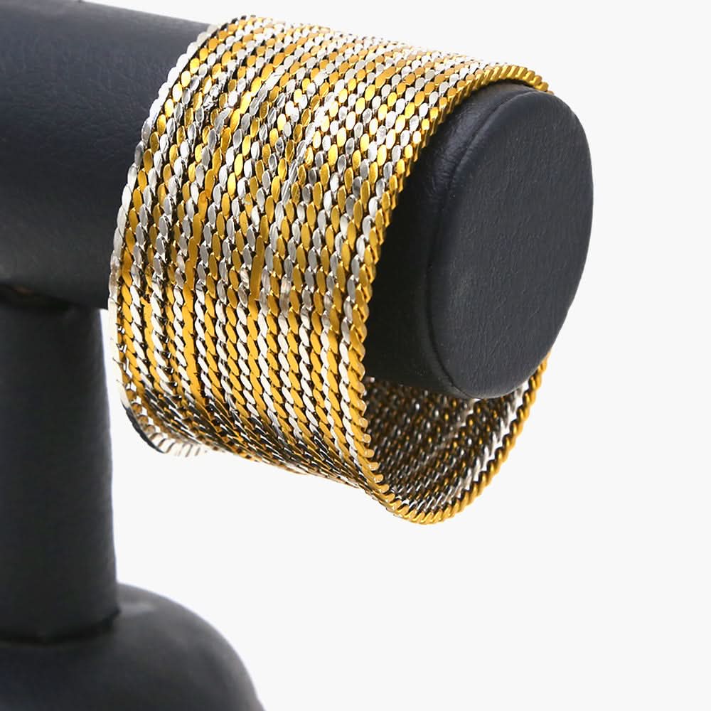 Women's Bangle - Silver & Golden, Women Bangles & Bracelets, Chase Value, Chase Value