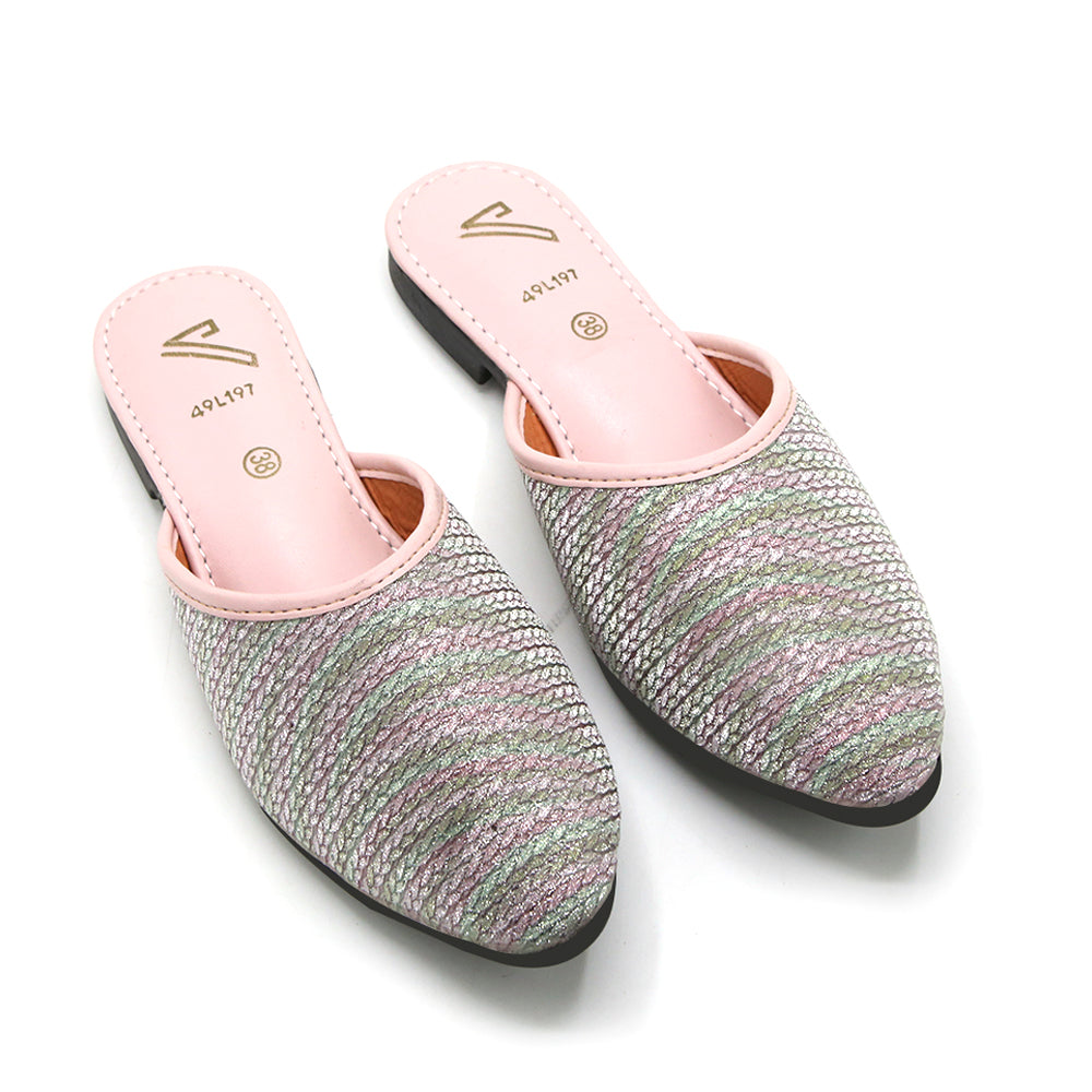 Valuable Women's Backless Pump - Peach, Women Backless Pumps, Chase Value, Chase Value