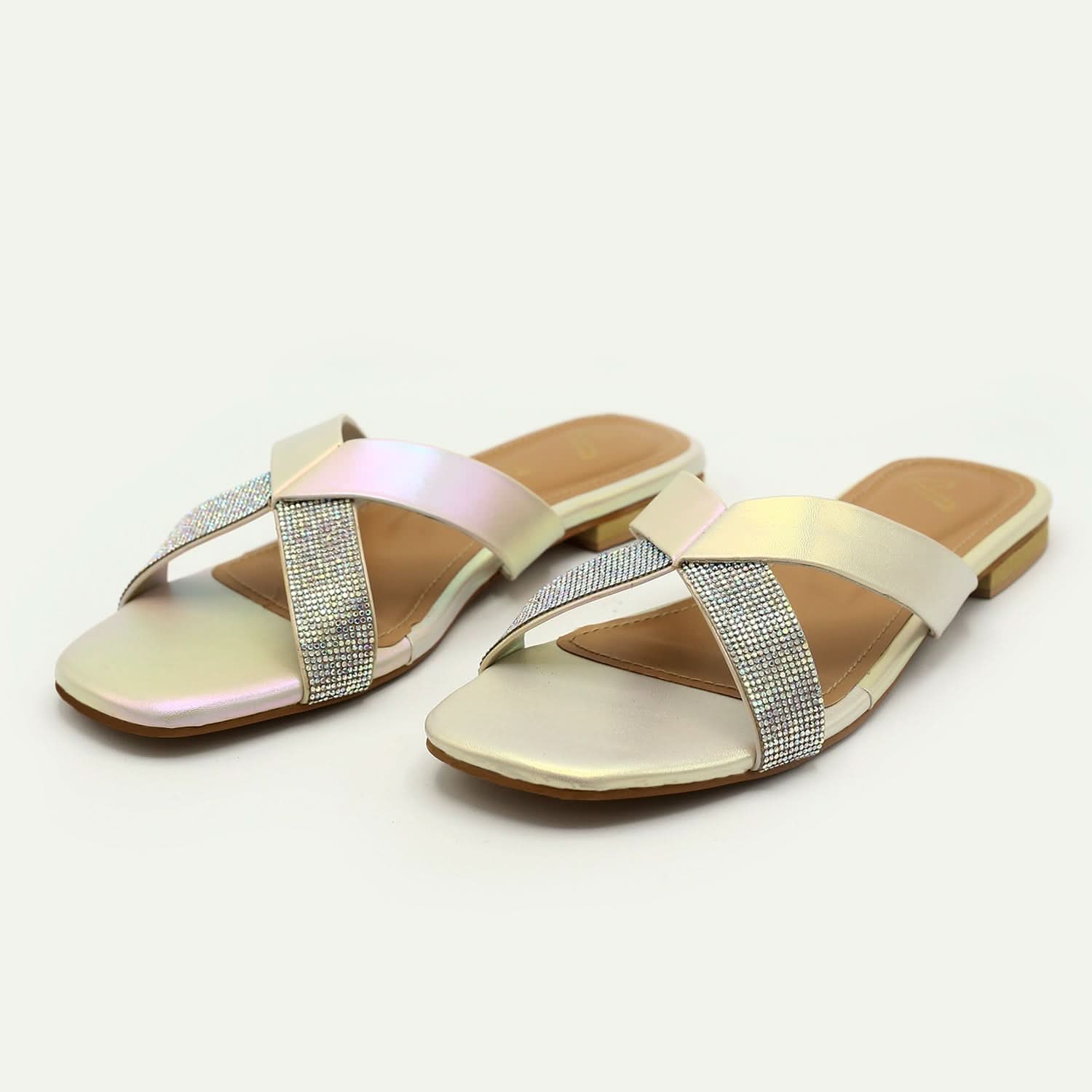Women's Sandal - Golden, Women Slippers, Chase Value, Chase Value
