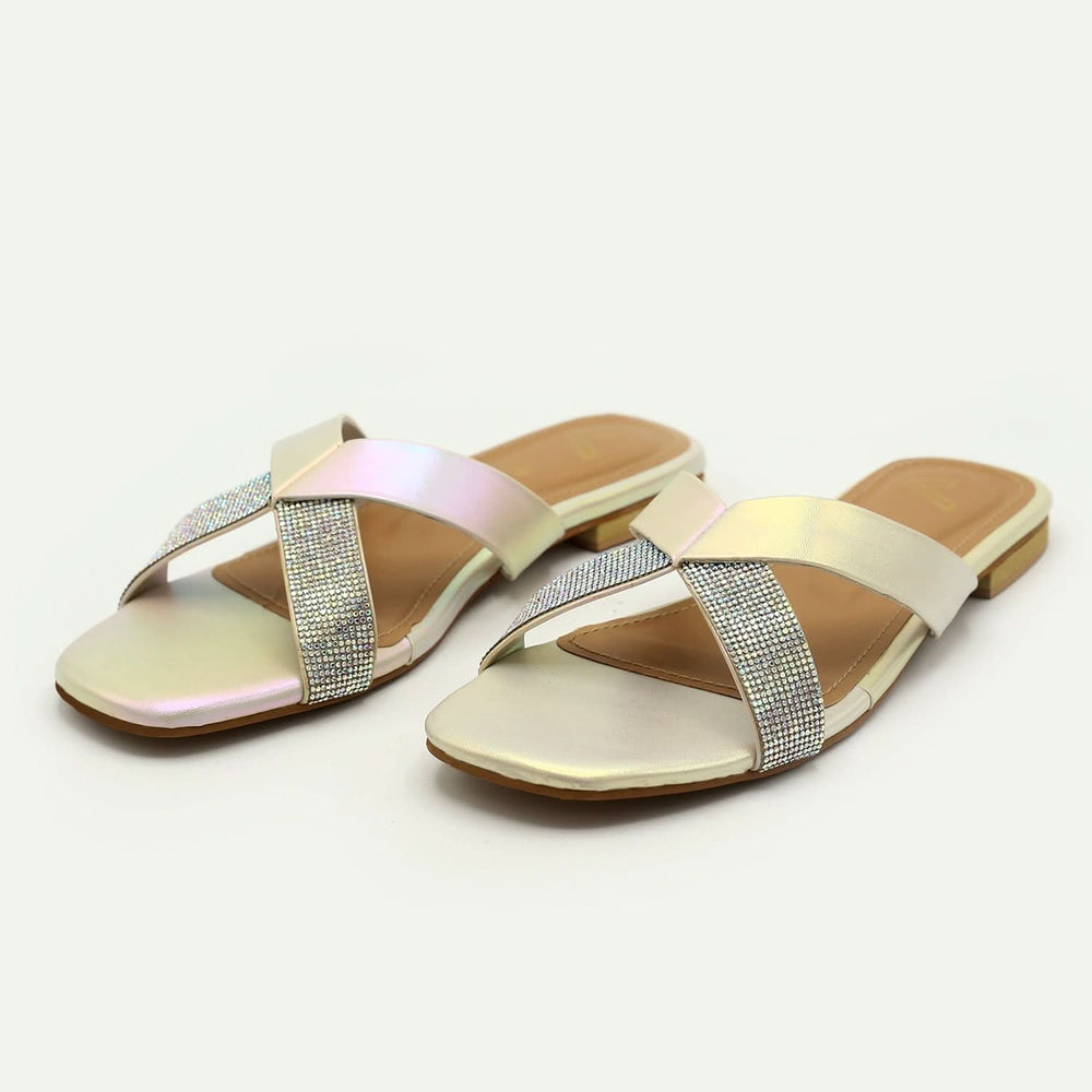 Women's Sandal - Golden, Women Slippers, Chase Value, Chase Value