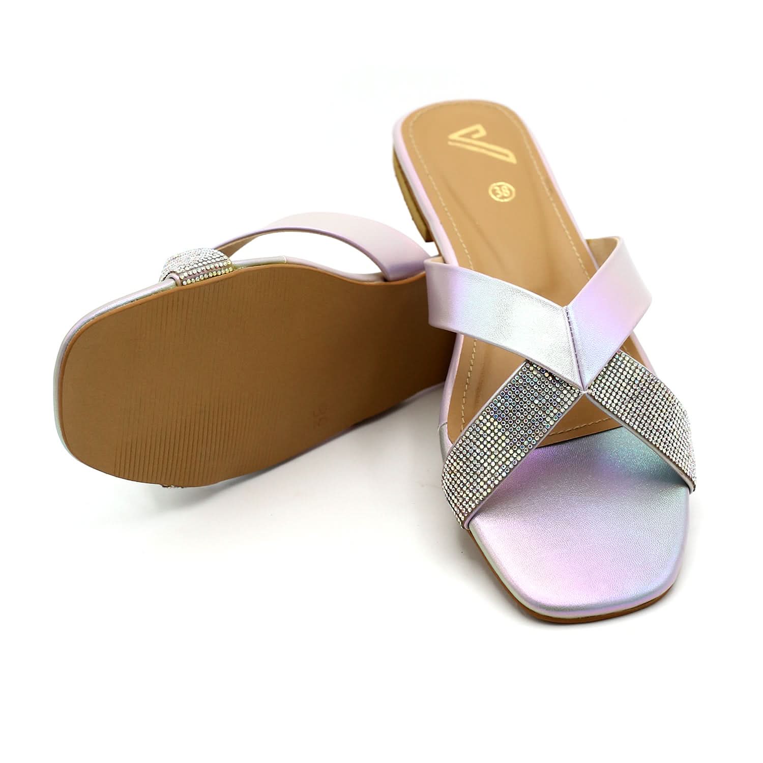 Women's Sandal - Silver, Women Slippers, Chase Value, Chase Value