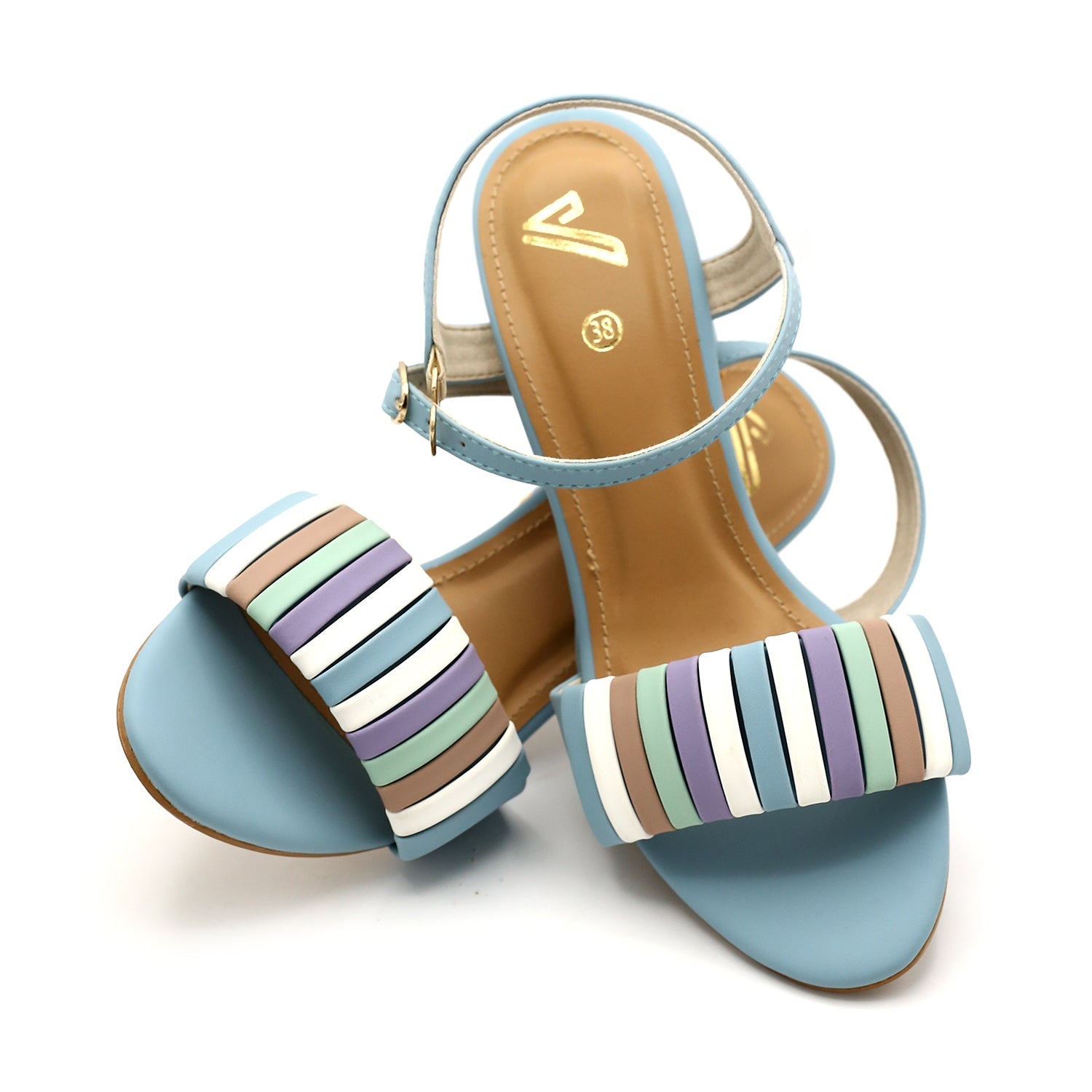 Women's Heel Sandal - Cyan, Women Heels, Chase Value, Chase Value